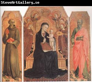 Stefano di Giovanni Sassetta Viirgin and child Enthroned with six Angels (mk05)